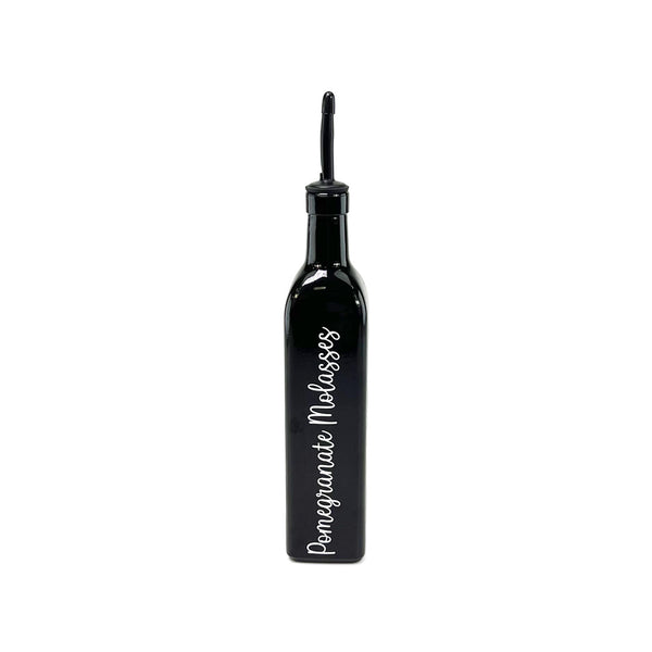 Oil & Vinegar Glass Bottle W/ Pourer- Black