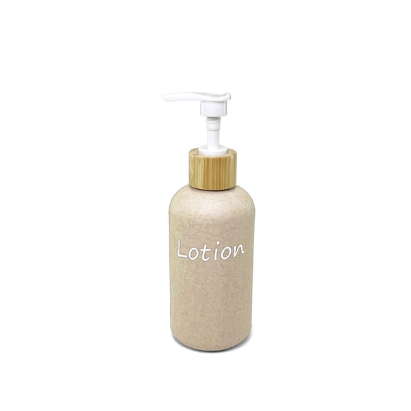 Concrete Pump Bottle W/ Bamboo Neck - White Pumper