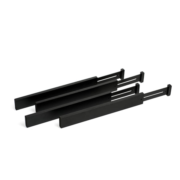 Black Bamboo Adjustable Drawer Dividers (Pack of 4)