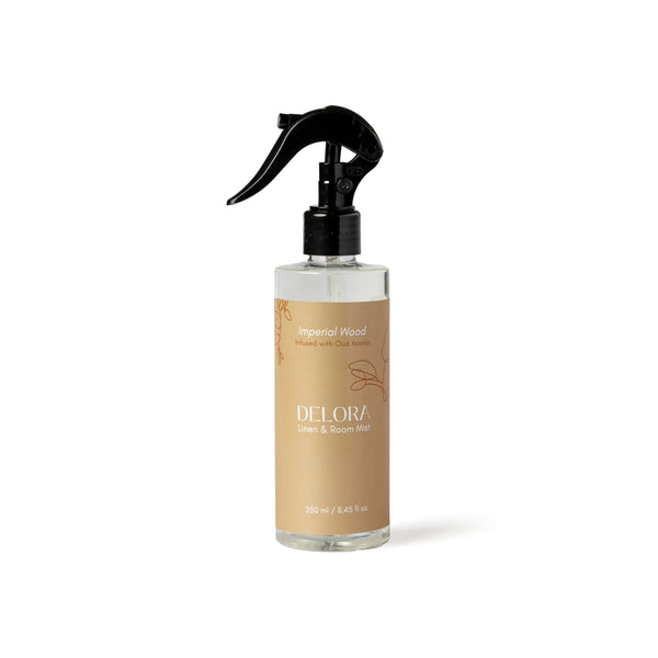 DELORA Linen & Room Mist - Imperial Wood (Infused with Oud Aroma)