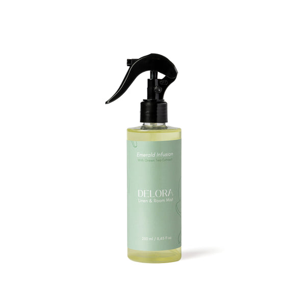 DELORA Linen & Room Mist - Emerald Infusion (With Green Tea Extract)